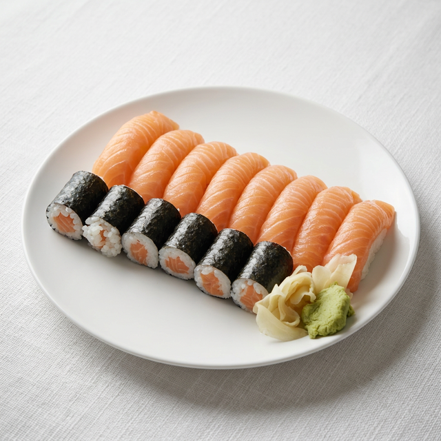 Salmon Sushi Dinner.